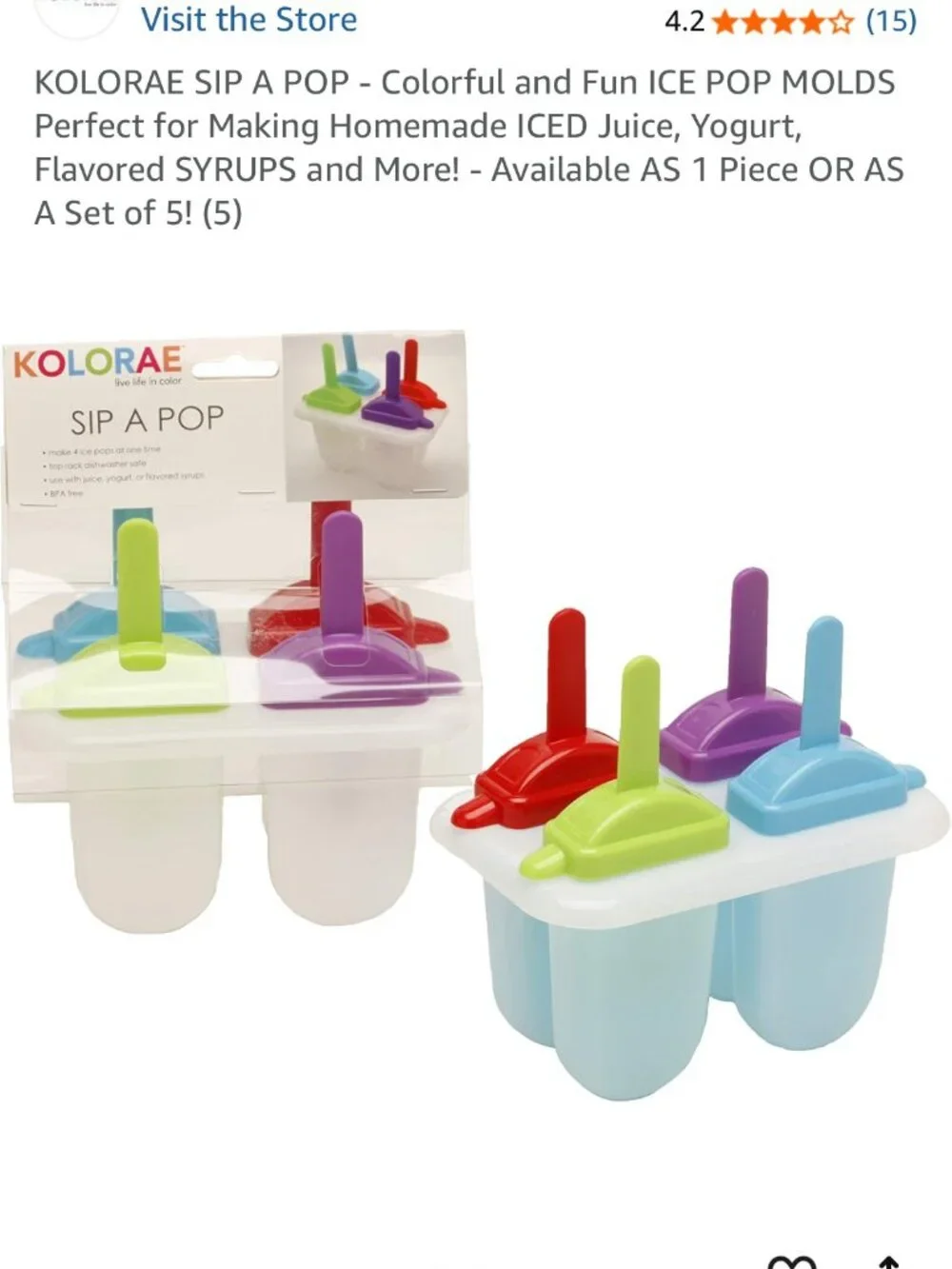 Kolorae Popsicle Mold NEW